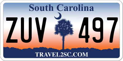 SC license plate ZUV497