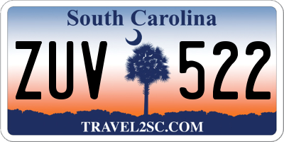 SC license plate ZUV522