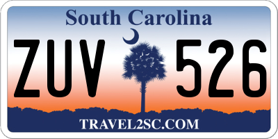 SC license plate ZUV526