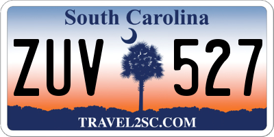 SC license plate ZUV527