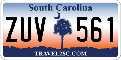 SC license plate ZUV561