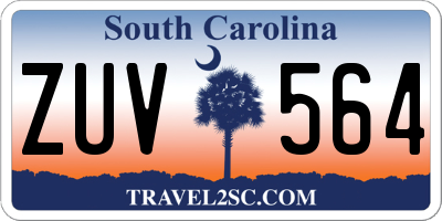 SC license plate ZUV564