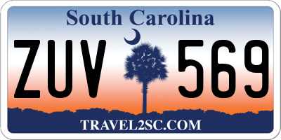 SC license plate ZUV569