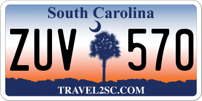 SC license plate ZUV570