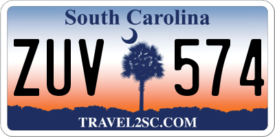 SC license plate ZUV574