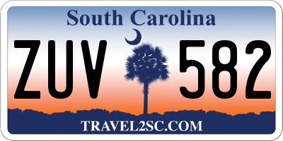 SC license plate ZUV582