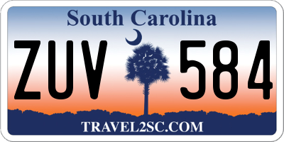 SC license plate ZUV584
