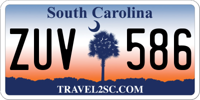 SC license plate ZUV586