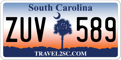 SC license plate ZUV589