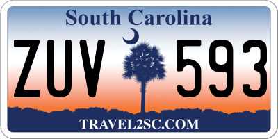 SC license plate ZUV593