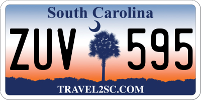 SC license plate ZUV595