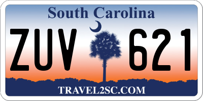 SC license plate ZUV621