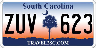 SC license plate ZUV623