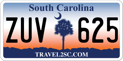 SC license plate ZUV625