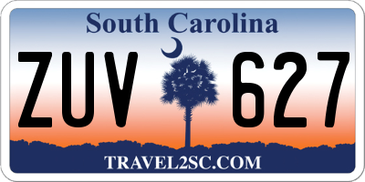 SC license plate ZUV627