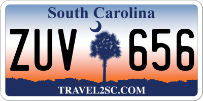 SC license plate ZUV656
