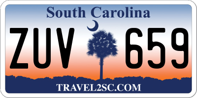 SC license plate ZUV659