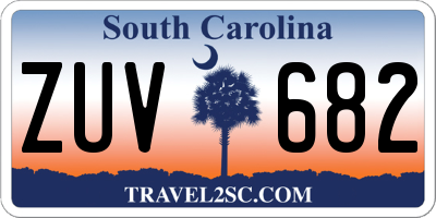 SC license plate ZUV682