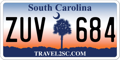 SC license plate ZUV684