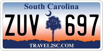 SC license plate ZUV697