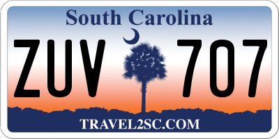 SC license plate ZUV707