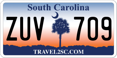 SC license plate ZUV709