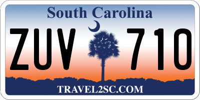 SC license plate ZUV710
