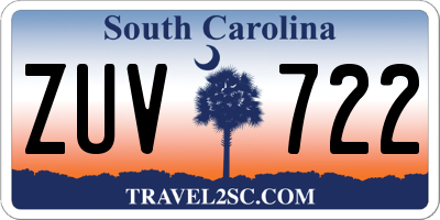 SC license plate ZUV722
