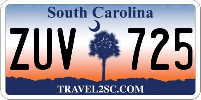 SC license plate ZUV725