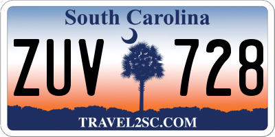 SC license plate ZUV728