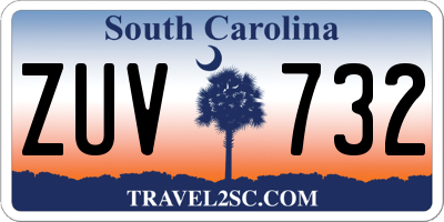 SC license plate ZUV732