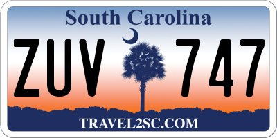 SC license plate ZUV747