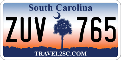 SC license plate ZUV765