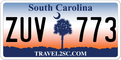 SC license plate ZUV773