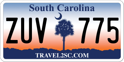 SC license plate ZUV775
