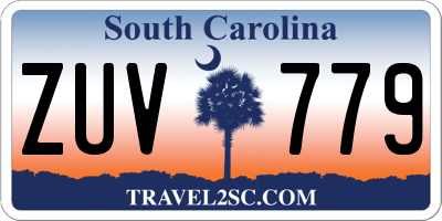 SC license plate ZUV779