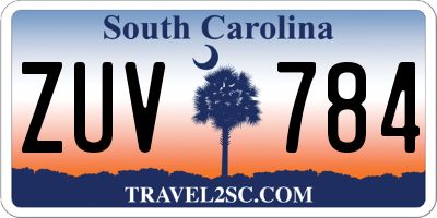 SC license plate ZUV784