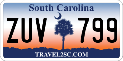 SC license plate ZUV799