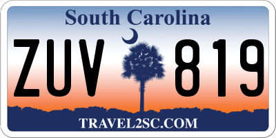 SC license plate ZUV819