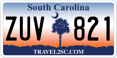 SC license plate ZUV821