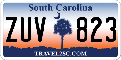 SC license plate ZUV823