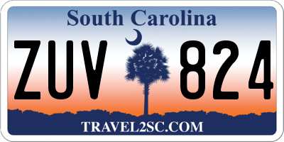 SC license plate ZUV824