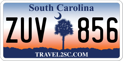 SC license plate ZUV856