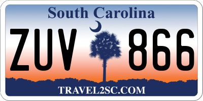 SC license plate ZUV866