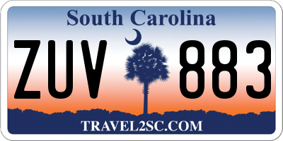 SC license plate ZUV883