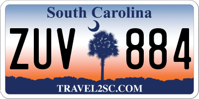SC license plate ZUV884
