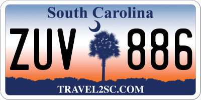 SC license plate ZUV886