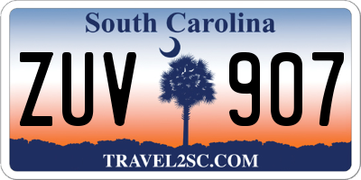 SC license plate ZUV907