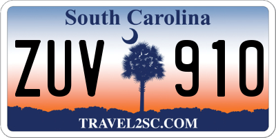 SC license plate ZUV910
