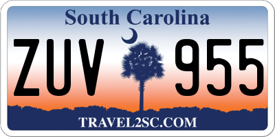 SC license plate ZUV955